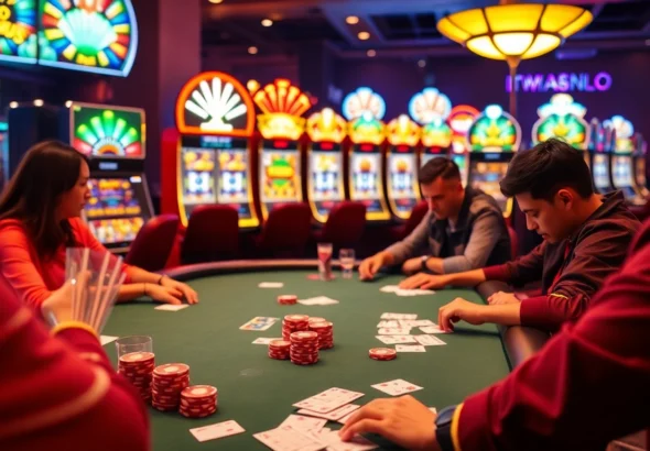 Experience the thrill at https://ibet.gold/ with intense poker gameplay and vibrant casino ambiance.