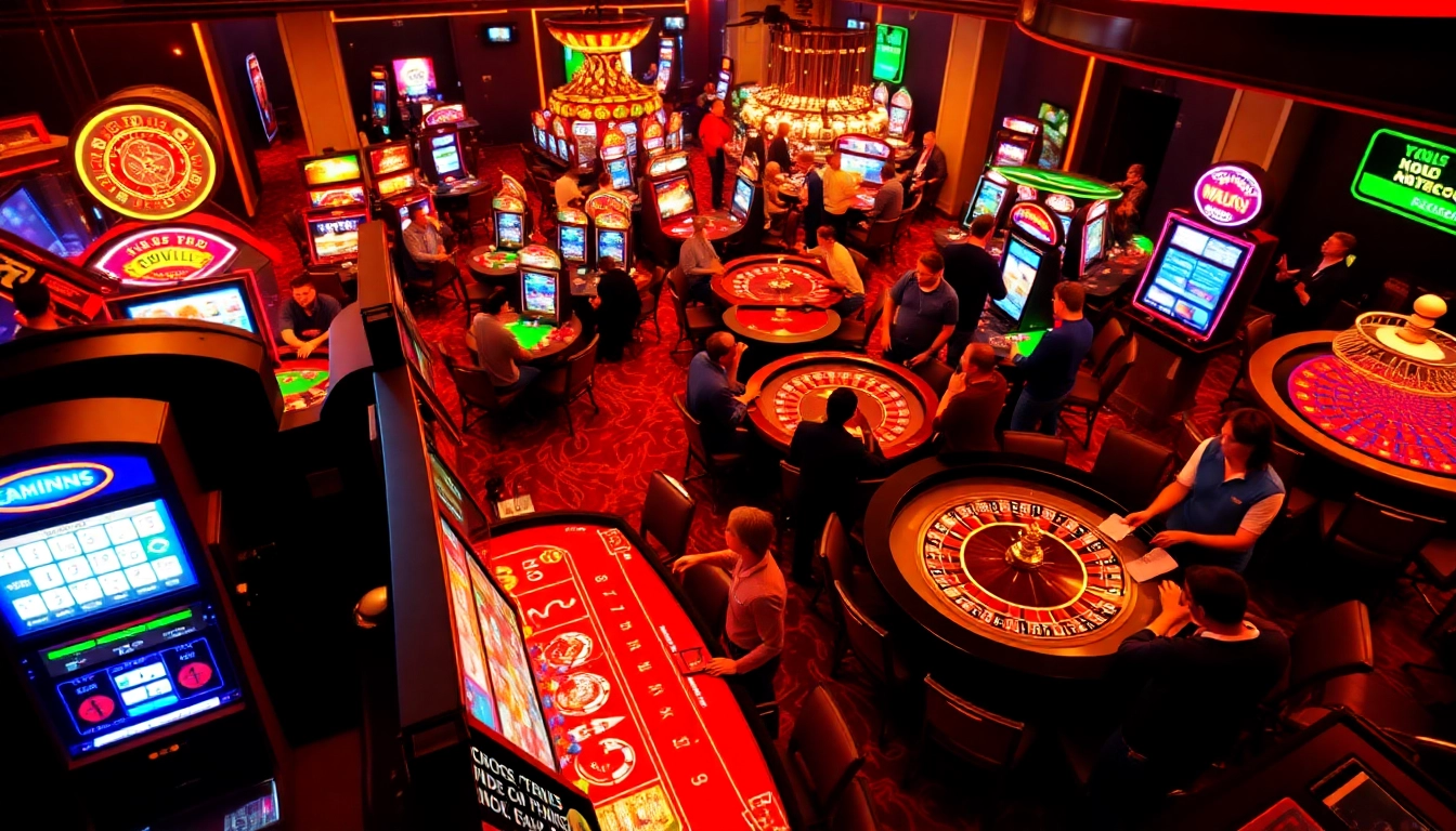 Players enjoying vibrant slot machines and roulette tables at https://f8beta2.support/, showcasing the thrill of casino entertainment.